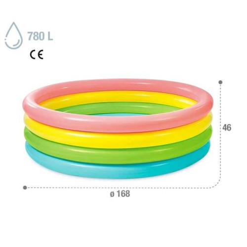 Intex Басейн 56441 NP "Веселка" (6) 4 кільця, розміром 168-45см, обсяг: 780л при наповненні 80%, від 3 років