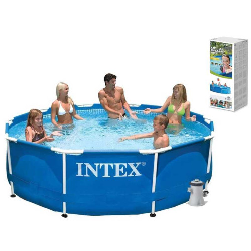 Intex Басейн каркасний 28202 NP (1) об'єм: 4485л, розмір:305х76см, фільтр-насос 1250л/год, мережа 220-240В, вік 6+ років