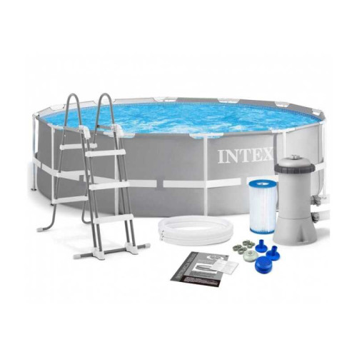 Intex Басейн каркасний 26718 FR (1) об`єм :10685л (90%), розмір:366х122см, фільтр-насос, сходи, від 6-ти років,