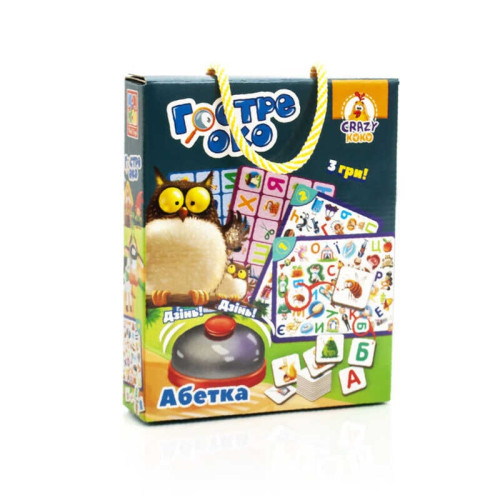 гр Гра зі дзвоником "Гостре око. Абетка" VT8010-14 укр (14) "Vladi Toys", в коробці