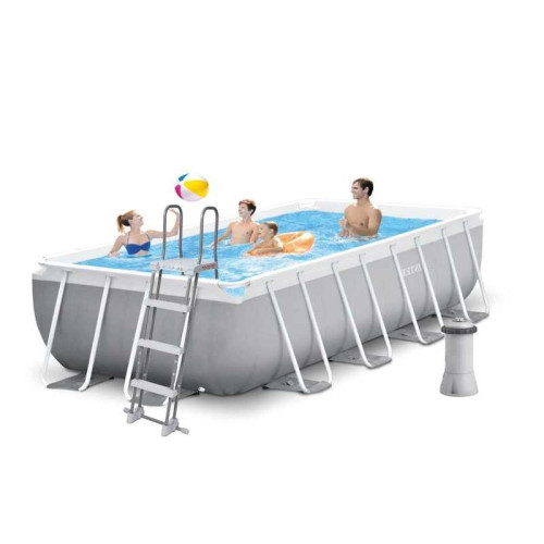 Intex Басейн каркасний 26790 NP (1) об'єм:8418л, розмір:400х200х122см, насос-фільтр картриджний: 2006 л/год, драбина, в коробці