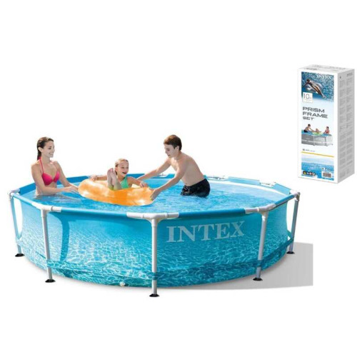 Intex Басейн каркасний 28206 NP (1) круглий, діаметр 305см, висота 76см, об'єм 4485л, у коробці