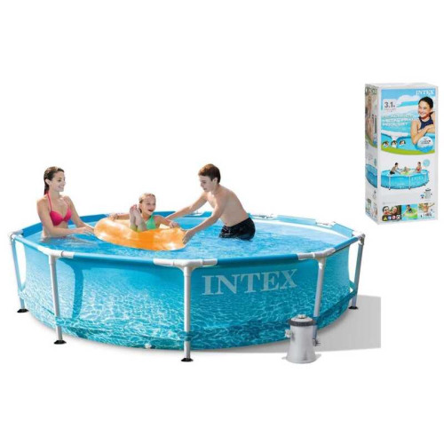Intex Басейн каркасний 28208 NP (1) круглий, діаметр 305см, висота 76см, насос-фільтр (1 250 л/ч), об'єм 4485л, в коробці