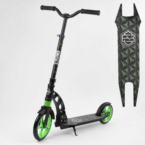 Самокат двоколісний "Best Scooter" 62798 (2) колеса PU, d переднього колеса - 230мм, d заднього колеса - 180мм, 1 амортизатор передній, в коробці
