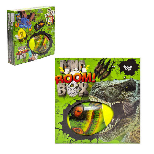 гр Креативна творчість "Dino Boom Box" DBB-01-01U УКР. (6) "Danko Toys", кінетичний пісок, формочки, наліпки, флеш-татушки, бомбочка для ванни, у коробці