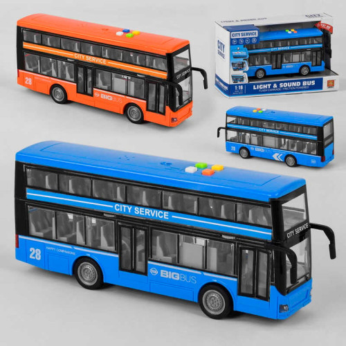 Автобус WY 912 AB (24) 2 види, інерція, світло, звук, в коробці