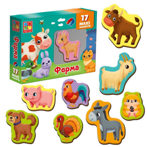 гр Набір магнітів "Ферма" VT 3106-24 укр (12) "Vladi Toys"