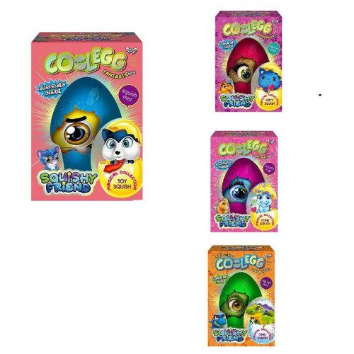 гр Креативна творчість "Cool Egg" 5 видів СЕ-01-01,02,03,04,05 (4) "Danko Toys", ОПИС УКР/РОС. МОВАМИ, кінетичний пісок, орбізи, тісто, сніг, сквіш ВИДАЄТЬСЯ МІКС ВИДІВ