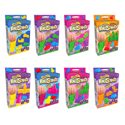 гр Кінетичний пісок "KidSand" 200г KS-05-01U,02U.03U...08U (16) "Danko Toys" ВИДАЄТЬСЯ МІКС ВИДІВ