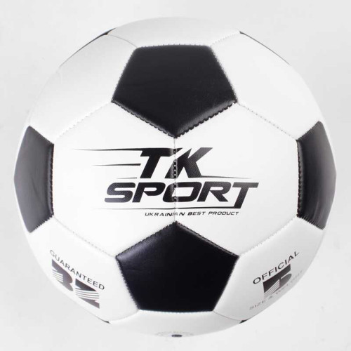 М'яч футбольний C 50478 (60) "TK Sport", 1 вид, вага 410-420 грамів, гумовий балон з ниткою, матеріал PU, розмір №5