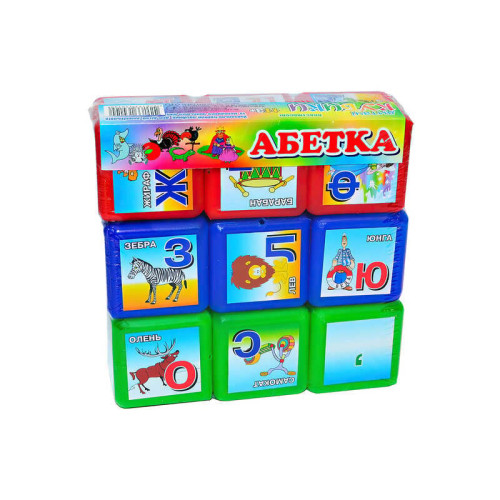гр Кубики "Абетка 9 шт" 06041 укр (21) "M Toys"