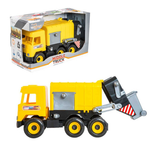 гр Авто "Middle truck" сміттєвоз (4) 39492 (жовтий) в коробці "Tigres"