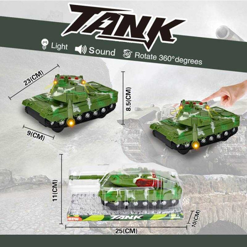 Танк 383-21 D1 (120/2) світло, звук, інерція, в слюді