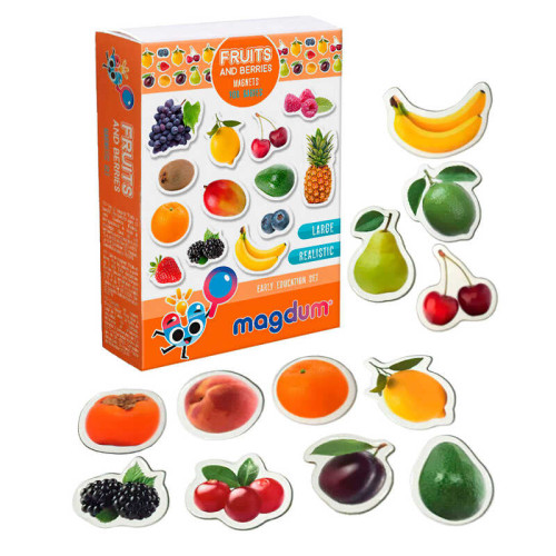 гр Набір магнітів ML4031-11 EN Fruits and berries" (17) "Magdum", англ. мова, в коробці