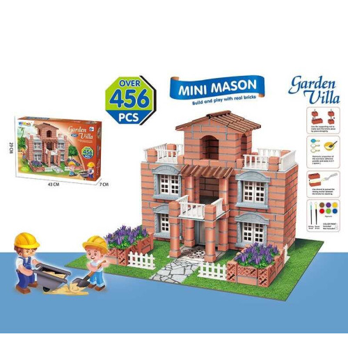 Конструктор NKT 316 (24) “Garden Villa”, 456 елементів, цегла+цементна суміш, в коробці