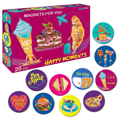 гр Набір магнітів "Happy moments" ML4031-53 EN (10) "Magdum" 20 магнітів, в коробці