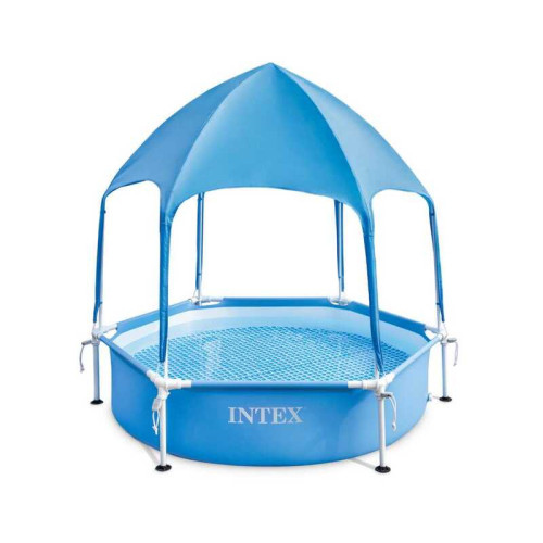 Intex Басейн каркасний 28209 NP (1) 183x38см, Об'єм басейну:700л, вд 3-х років, CANOPY METAL FRAME POOL, вага 8,8кг