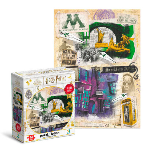 гр Пазл Hard-M "Harry Potter. Міністерство магії та Алея Ноктерн " 450 елементів 200504 (24) "DoDo"