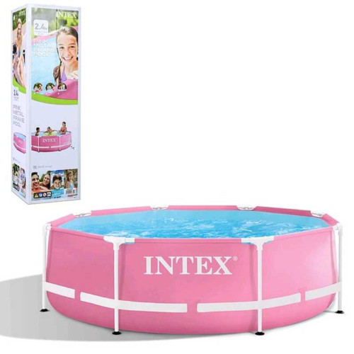 Intex Басейн каркасний 28290 NP (1) Рожевий, 244х76см, об`єм 2843л., від 6 років,