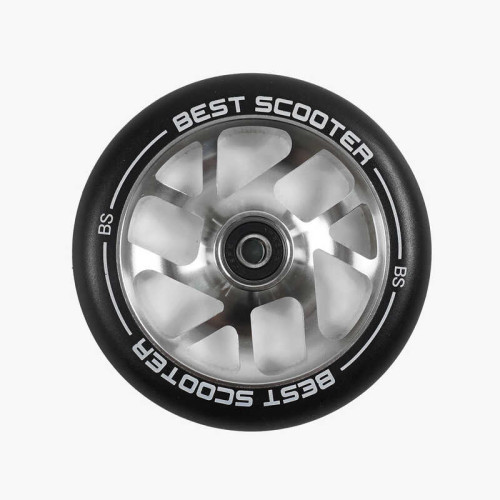 Колесо для трюкового самоката SKL-3963/120 (120) "Best Scooter", колір СРІБЛО, 120 мм PU, підшипник ABEC-9