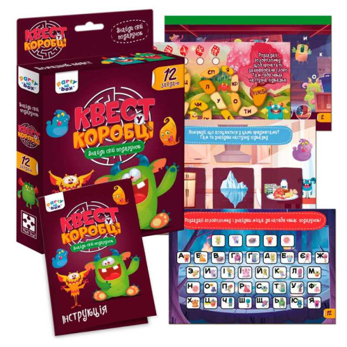 гр Гра настільна розважальна "Квест у коробці. Монстри" VT5902-02 (24) "Vladi Toys", в коробці