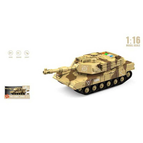 Танк WY 410 B (24) інерція, рухома башта з тріскачкою, масштаб - 1:16, підсвічування, звукові ефекти, в коробці