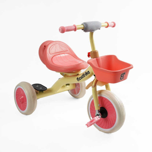 Велосипед 3-х колісний BS-41363 "Best Trike" (1) колеса EVA переднє 10’’, заднє 8’’, сталева рама, УКР.ОЗВУЧУВАННЯ, світло, кошик, в коробці