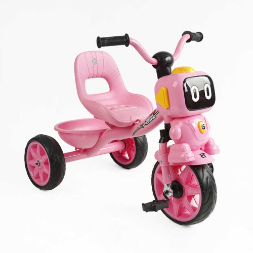 Велосипед 3-х колісний BS-60413 "Best Trike" (1) колеса EVA переднє 10’’, заднє 8’’, сталева рама, УКР. ОЗВУЧУВАННЯ, кошик, в коробці