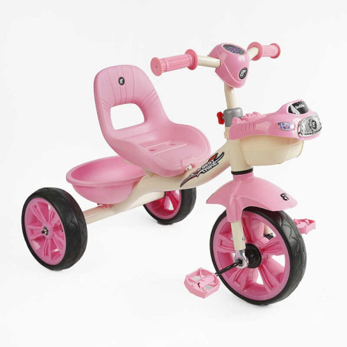 Велосипед 3-х колісний BS-60725 "Best Trike" (1) колеса EVA переднє 10’’, заднє 8’’, сталева рама, УКР. ОЗВУЧУВАННЯ, кошик, в коробці