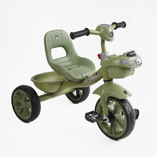 Велосипед 3-х колісний BS-60417 "Best Trike" (1) колеса EVA переднє 10’’, заднє 8’’, сталева рама, УКР. ОЗВУЧУВАННЯ, кошик, в коробці