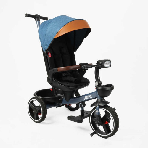 Велосипед 9155 / 307-05 BestTrike "Marco" (1) поворотне сидіння, складне кермо, колеса з прогумованим PU, кошик, телескопічна ручка, фара музична
