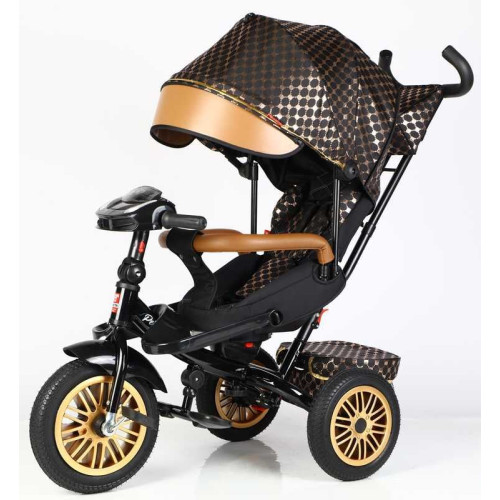 Велосипед 3-х кол. 8066 / 515-09 BestTrike "Perfetto" (1) поворотне сидіння, колеса гумові безкамерні, кошик, фара музична, USB, Bluetooth, в коробці
