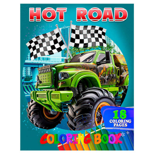 гр Розмальовка 18 кольорових малюнків "Hot Road" 9789655322934 (50) "Jumbi"