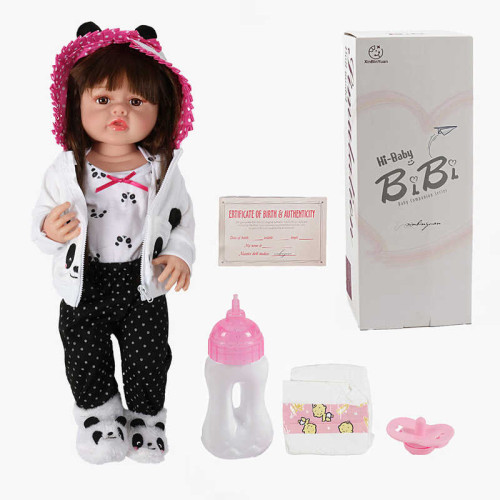 Лялька XBY 5551 (12) висота 52 см, гумова, пляшечка, памперс, соска, в коробці