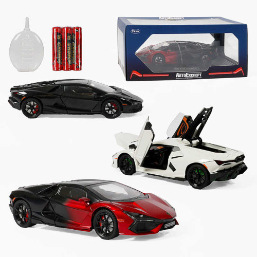 Машинка GT - 15622 (24/2) "Авто Експерт", 3 кольори, металопластик, 1:24, звук, світло, інерція, парогенерація, відчиняються двері, капот, багажник, у коробці, ВИДАЄТЬСЯ МІКС ВИДІВ