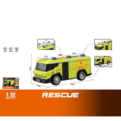Спецтехніка WY 1134 B (96) світло, звук, масштаб 1:32, інерція, гумові колеса, в коробці