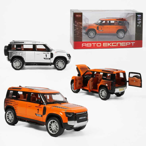 Джип RS-47621 (36/2) "Авто Експерт", 2 кольори,  металопластик, масштаб 1:22, світло, звук, інерція, відчиняються двері, багажник та капот, в коробці