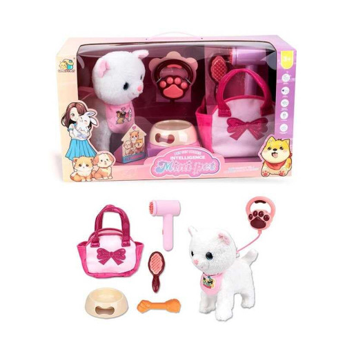 Улюбленець 8832-49 (12) "Кошеня", на повідці, звук, музика, ходить, реагує на дотик та оплески, повторює фрази, аксесуари, в коробці