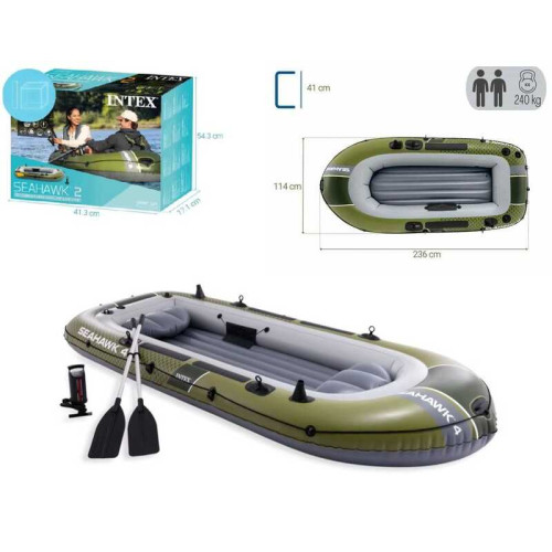 Intex Човен 66332 NP (2) "SEAHAWK 2", 236x114x41см, 2-х містний