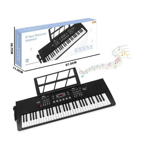 Синтезатор R 677 (5) 61 клавіша, 16 тембрів, 10 ритмів, 6 демо мелодій, “sound edit”, мікрофон, працює від мережі/батарейок, звуки музичних інструментів, функція програмування, в коробці