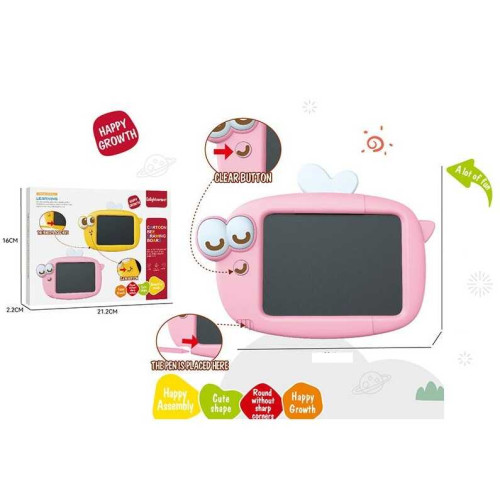 Дошка для малювання 99-25 P (144) розмір: 21.5х15.5 см, LCD - екран, кольоровий малюнок, стилус, кнопка стирання, в коробці