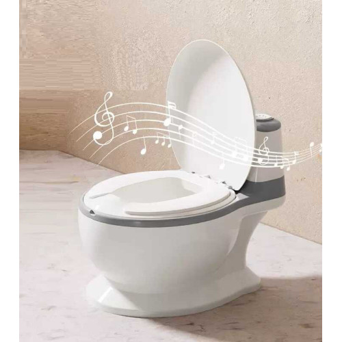 гр Горщик дитячий Bimbo 2219-50 (1) розмір: 28,5х22,5х39,5 см, колір Сірий, озвучування, м`яке сидіння, в коробці