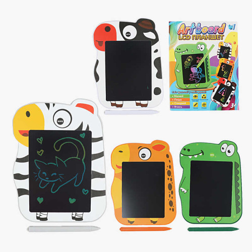 Дошка для малювання C 76247 (200) "WToys", 14,5х0,5х19 см, кольоровий екран, стилус, блокування екрана, стирання, в коробці