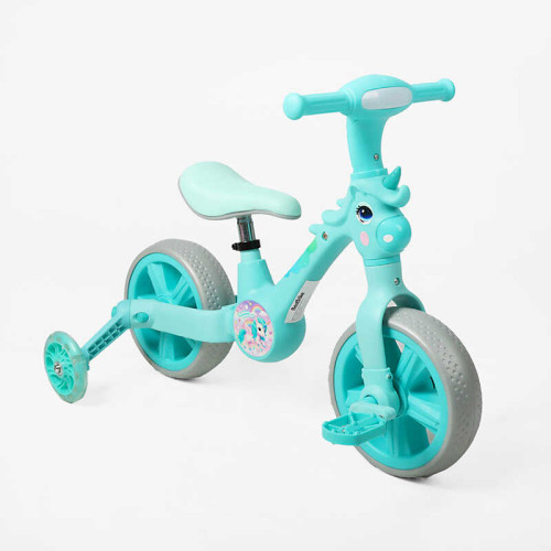 Велосипед-трансформер Best Trike JM-0819-2 (1) колеса 10’’, музика та підсвічування, з’ємні педалі, з’ємні допоміжні бокові колеса, в коробці