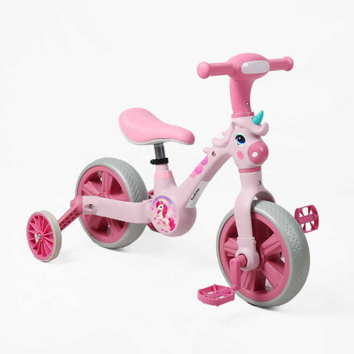 Велосипед-трансформер Best Trike JM-1071-9 (1) колеса 10’’, музика та підсвічування, з’ємні педалі, з’ємні допоміжні бокові колеса, в коробці