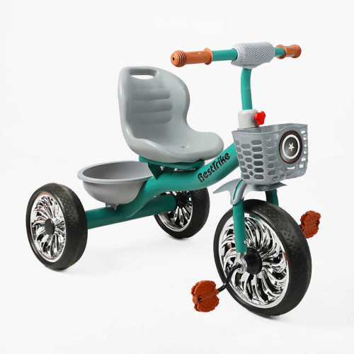 Велосипед 3-х колісний  BS-40250 / BS-402-50 "Best Trike" (1) колеса EVA переднє 12’’, заднє 10``, сталева рама, кошик, в коробці