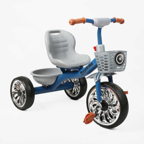 Велосипед 3-х колісний  BS-30711 / BS-307-11 "Best Trike" (1) колеса EVA переднє 12’’, заднє 10``, сталева рама, кошик, в коробці