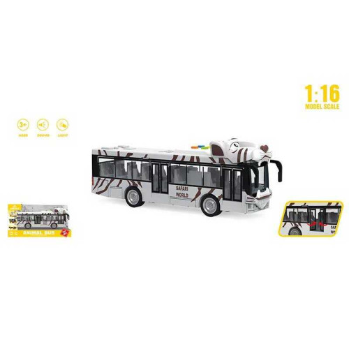 Автобус WY 917 B (24) масштаб 1:16, інерція, гумові колеса, звуки, підсвічування, дверцята відкриваються, в коробці