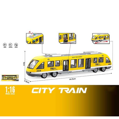 Потяг WY 920 B (18) звуки, підсвічування, інерція, гумові шини, дверцята відкриваються, масштаб 1:16, в коробці