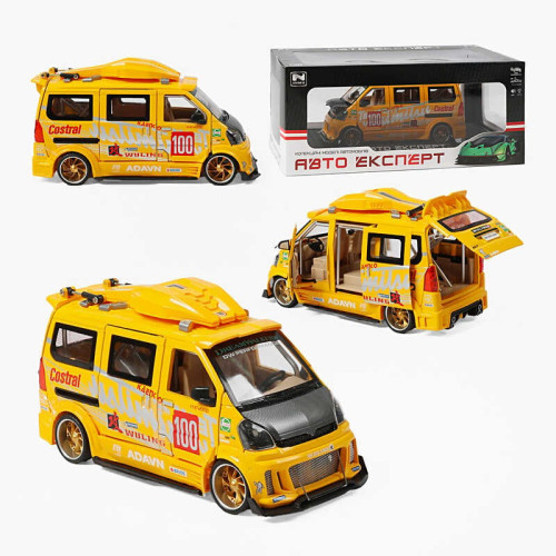 Машинка G 9880-13 (24) "Авто Експерт", металопластик, підсвічування, звуки, масштаб 1:24, інерція, двері, капот та багажник відчиняються, в коробці